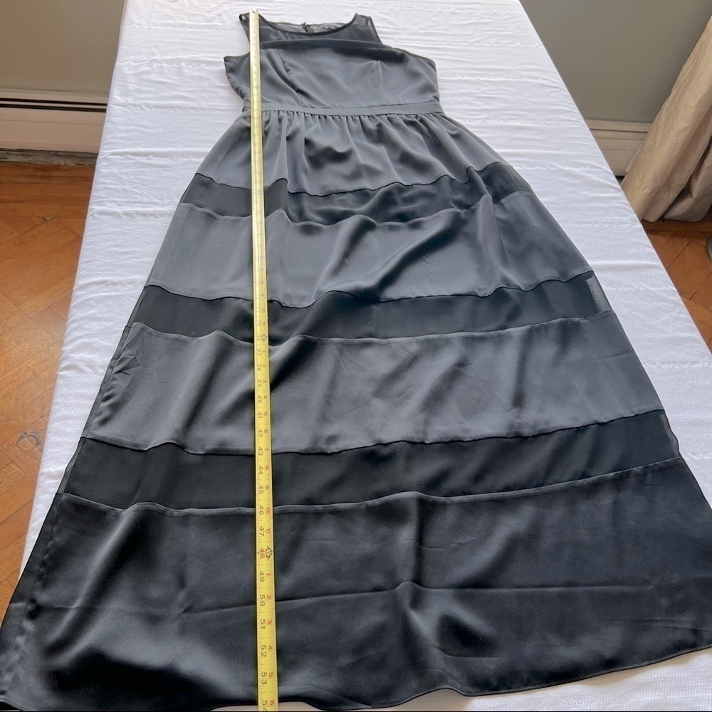 The Limited Maxi Satin and Sheer Dress in Black Color Size 4 - Picture 9 of 12